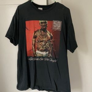 50 cent get rich or die trying t shirt size L